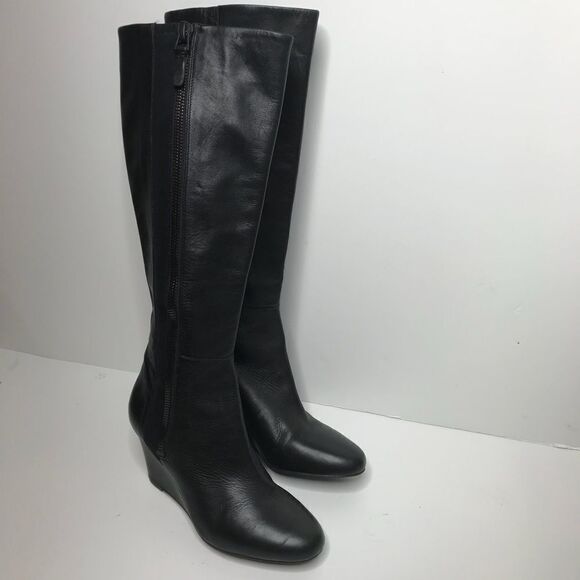 Via Spiga Sz 6.5 Black Leather Boots